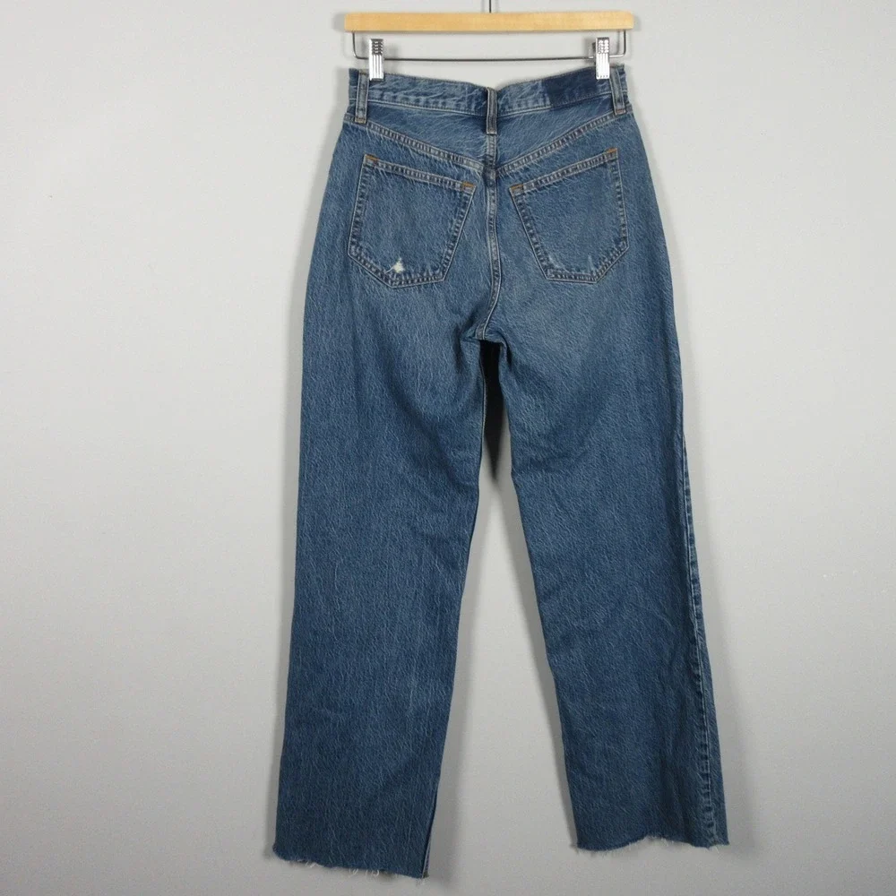 Abercrombie & Fitch The Loose High Rise Women's Blue Denim Jeans Size 26 2 - Picture 6 of 11
